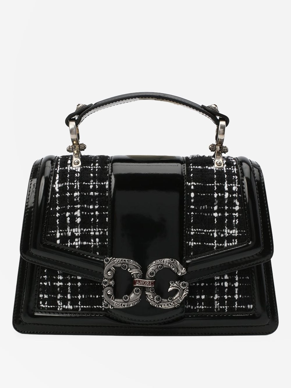 Dolce & Gabbana Dolce & Gabbaana DG Amore Tweed Shoulder Bag