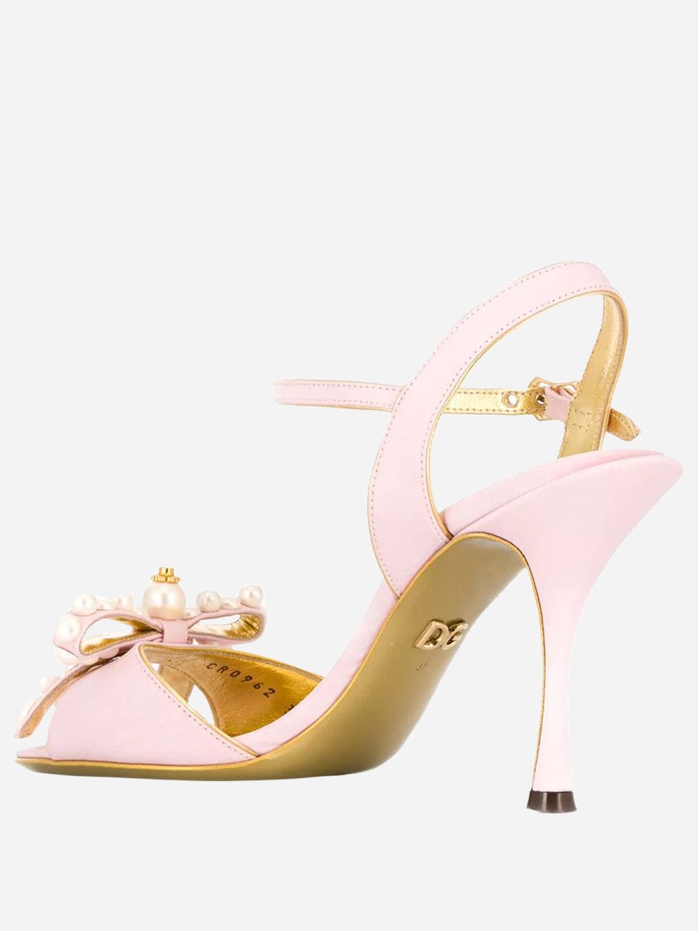 Dolce & Gabbana Ankle Strap Pearl Embellished Sandals