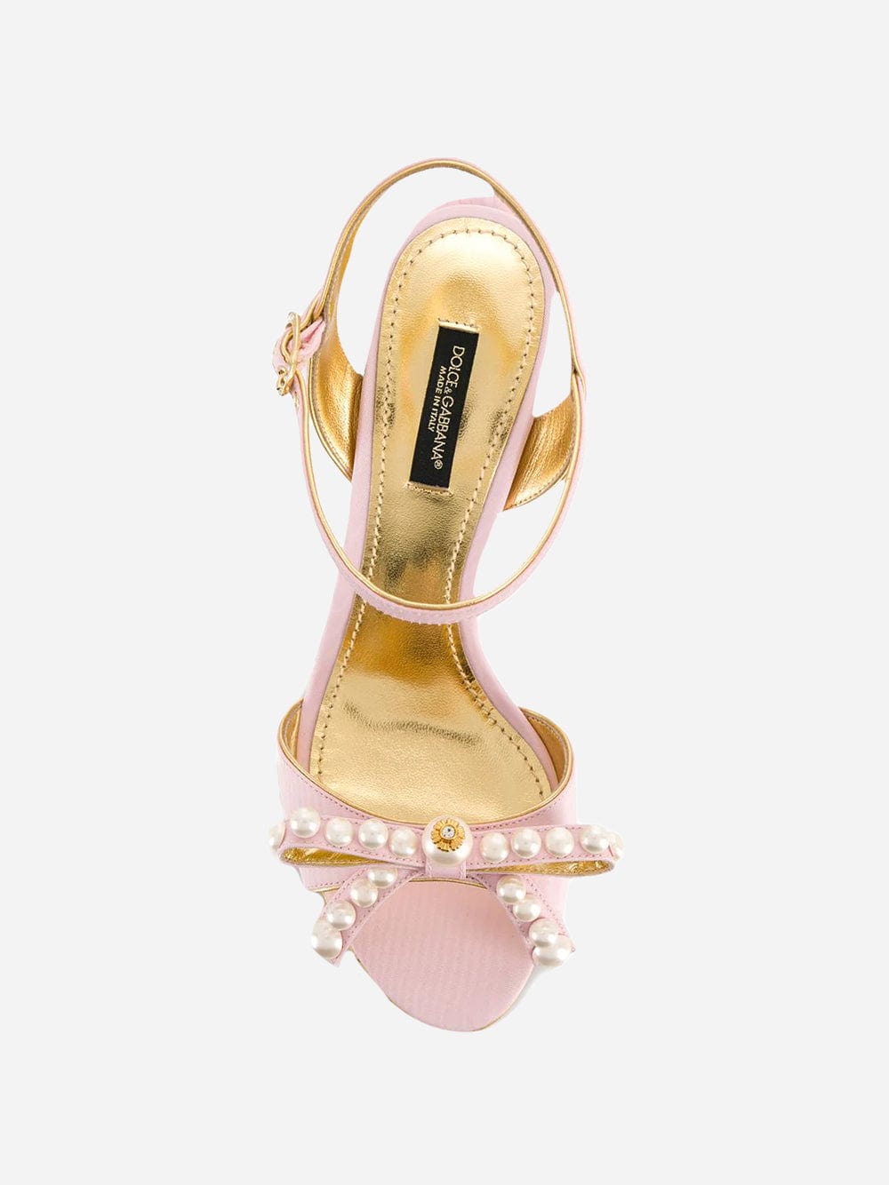 Dolce & Gabbana Ankle Strap Pearl Embellished Sandals