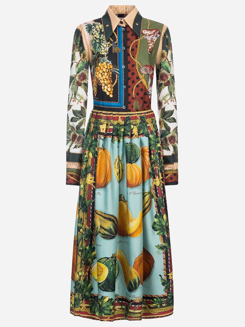 Dolce & Gabbana Autumn-Print Twill Longuette Dress