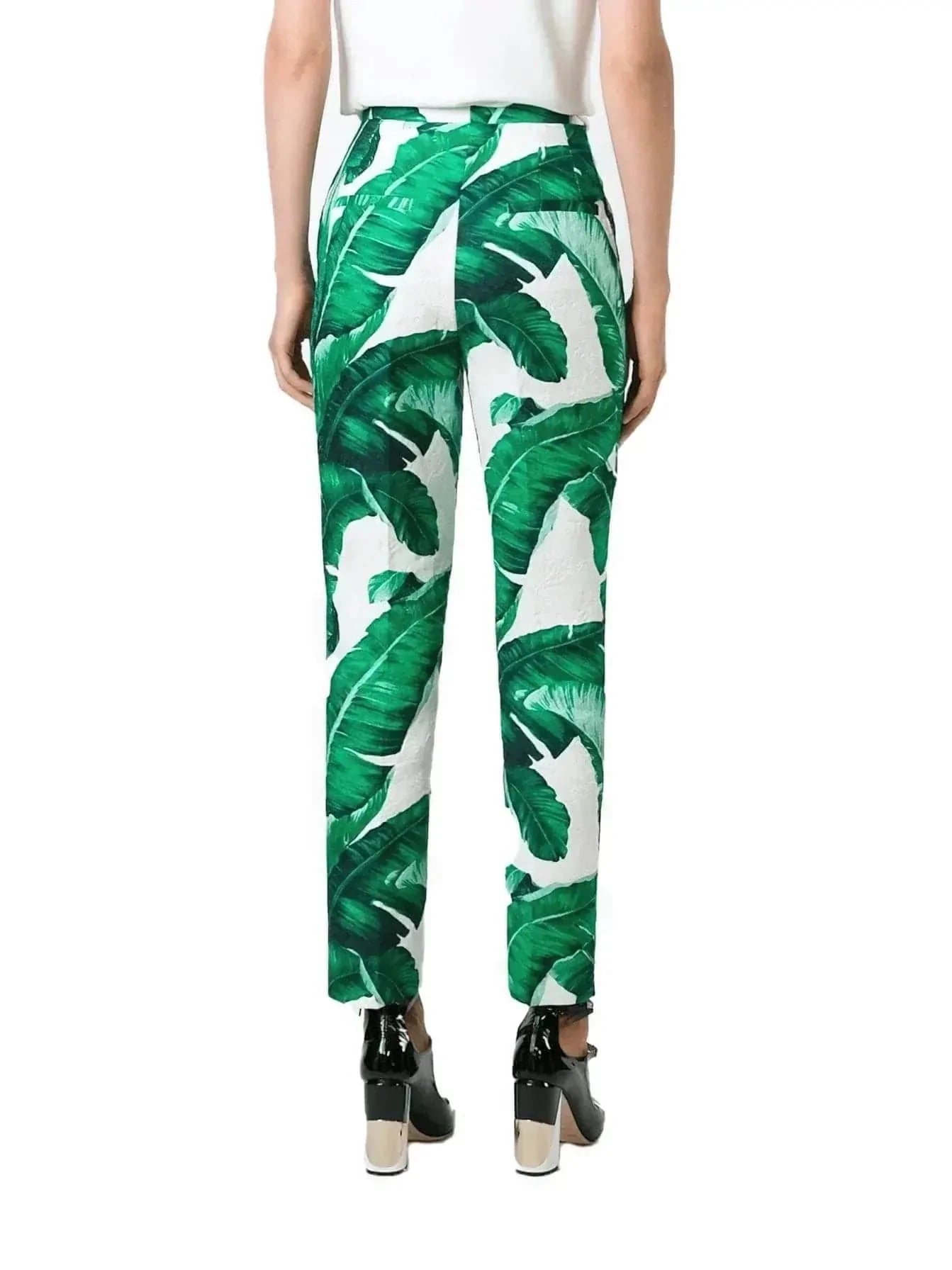 Dolce & Gabbana Banana Leaf-Print Pants