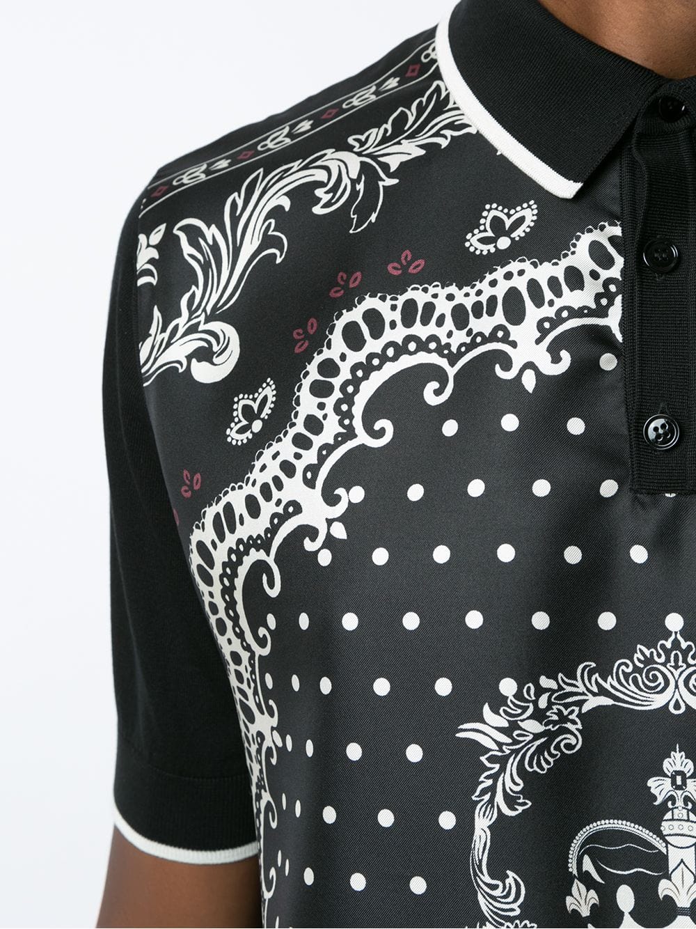 Dolce & Gabbana Bandana-Print Polo Shirt