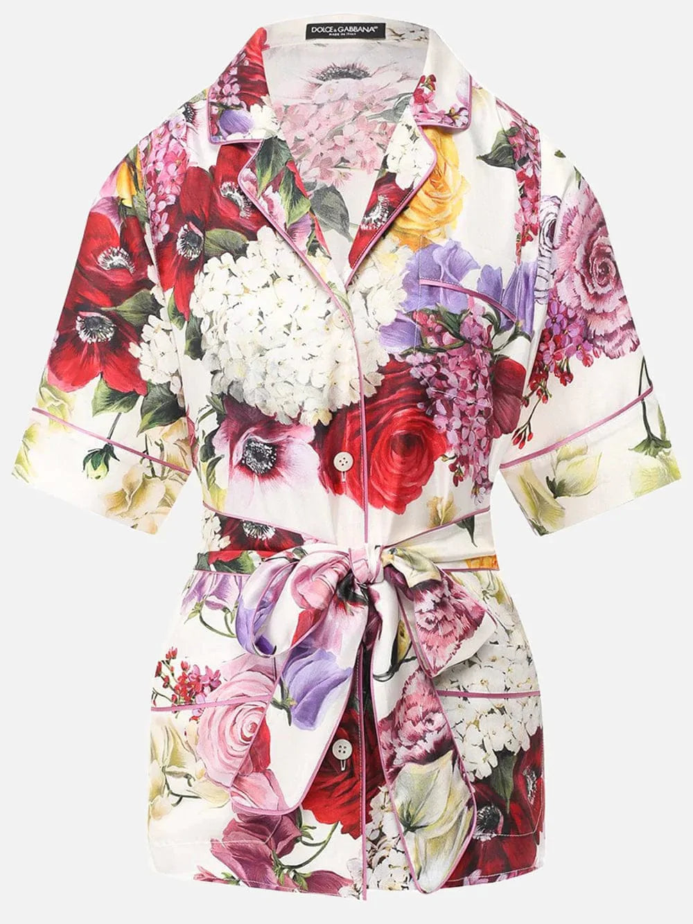 Dolce & Gabbana Belted Pyjama Style Blouse
