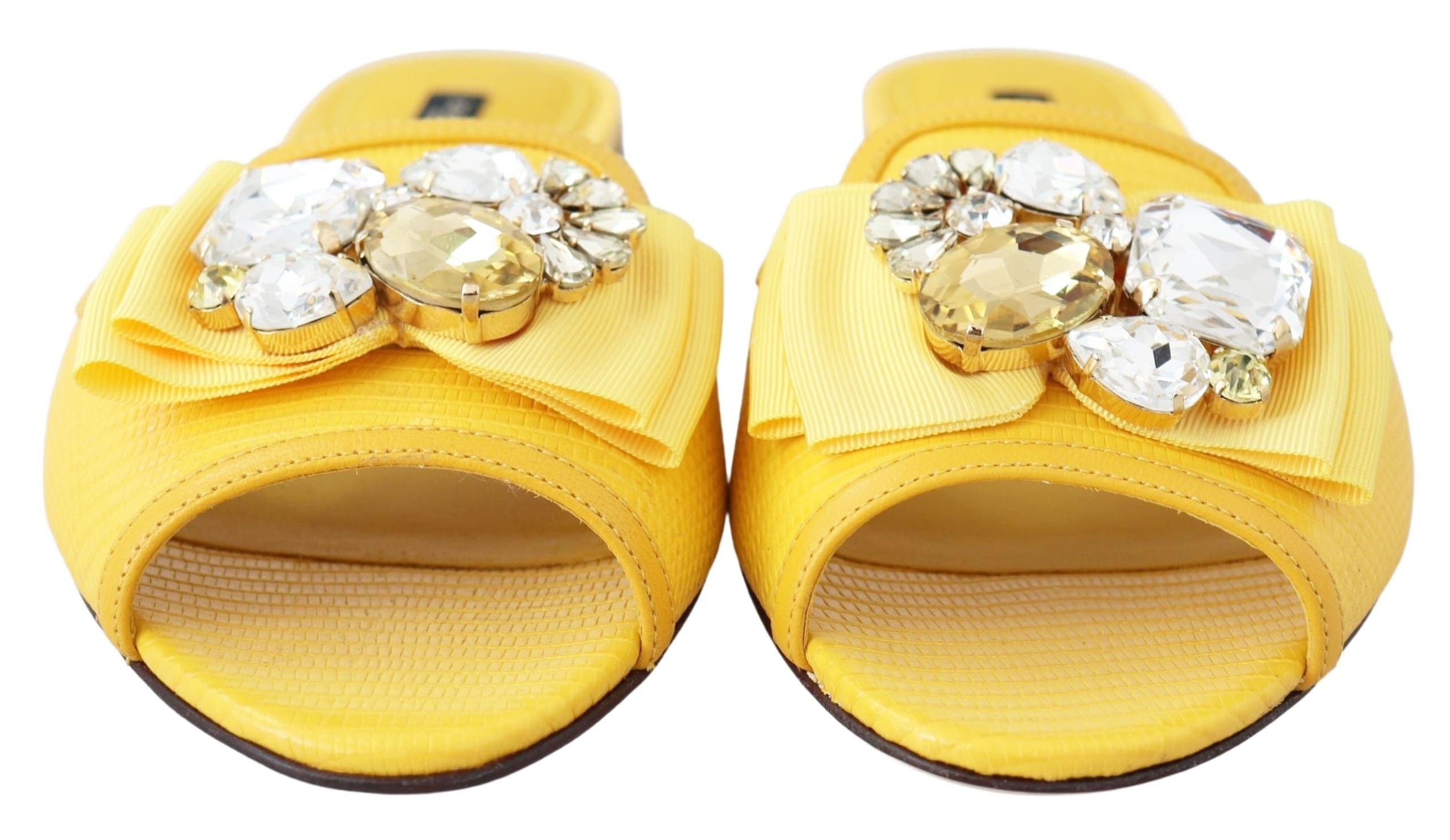 Dolce & Gabbana Bianca Crystal-Embellished Slides