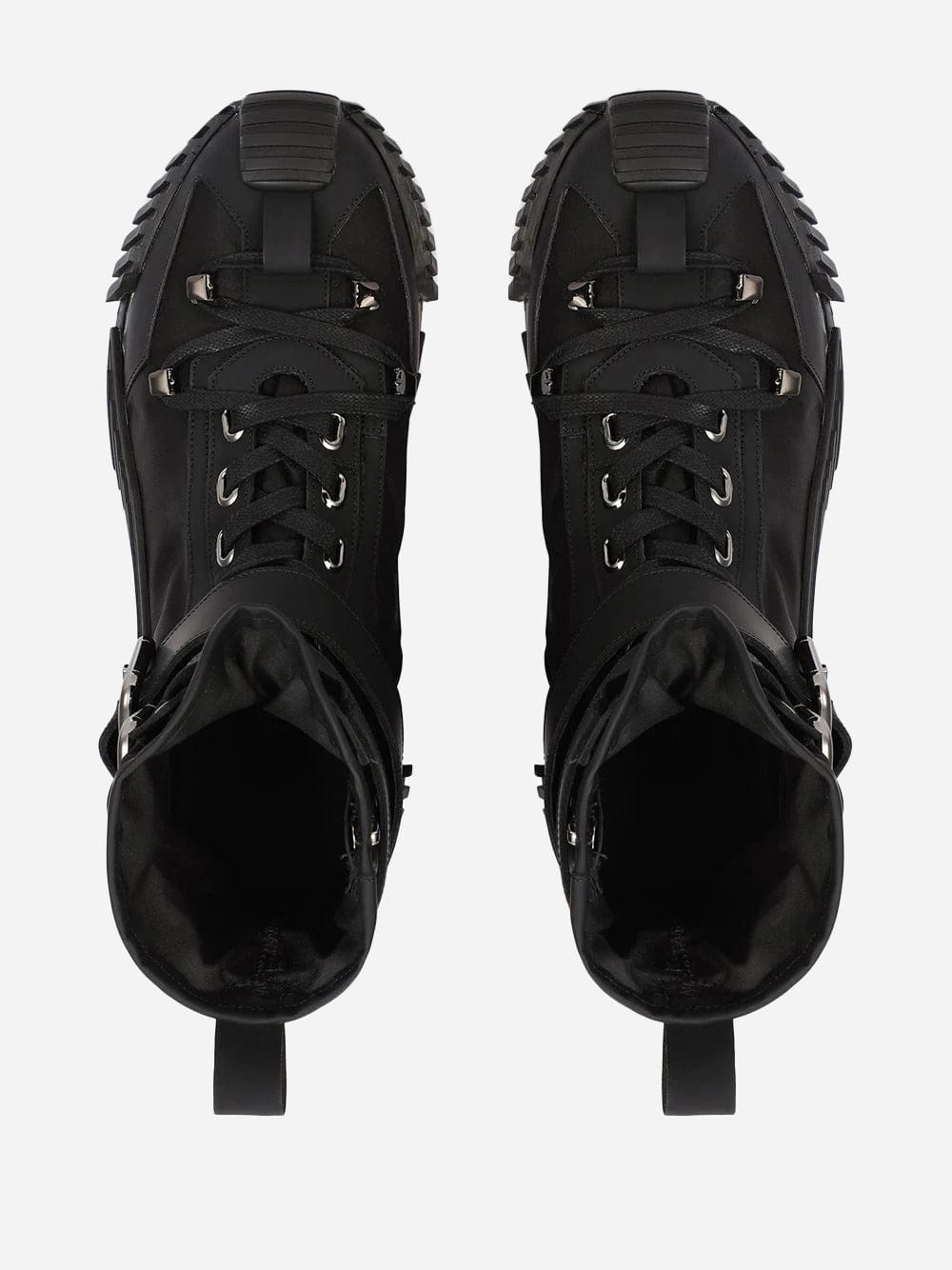Dolce & Gabbana Buckle-Detail High-Top Sneakers