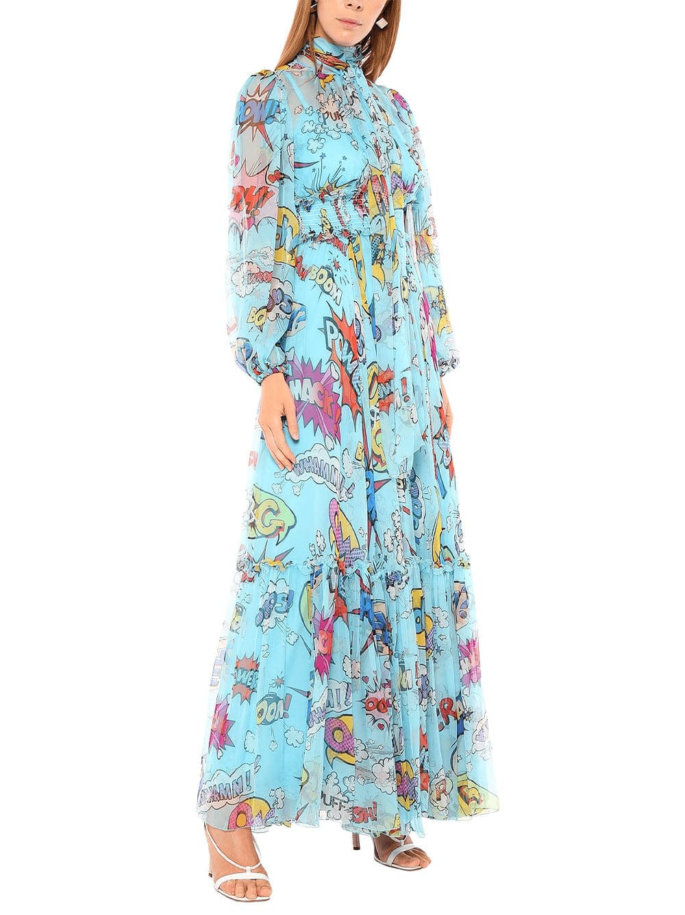 Dolce & Gabbana Cartoon Print Maxi Dress