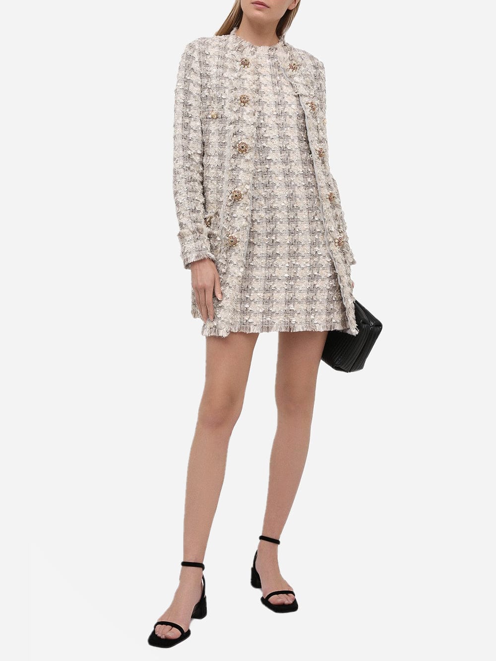 Dolce & Gabbana Checked Tweed Mini Dress
