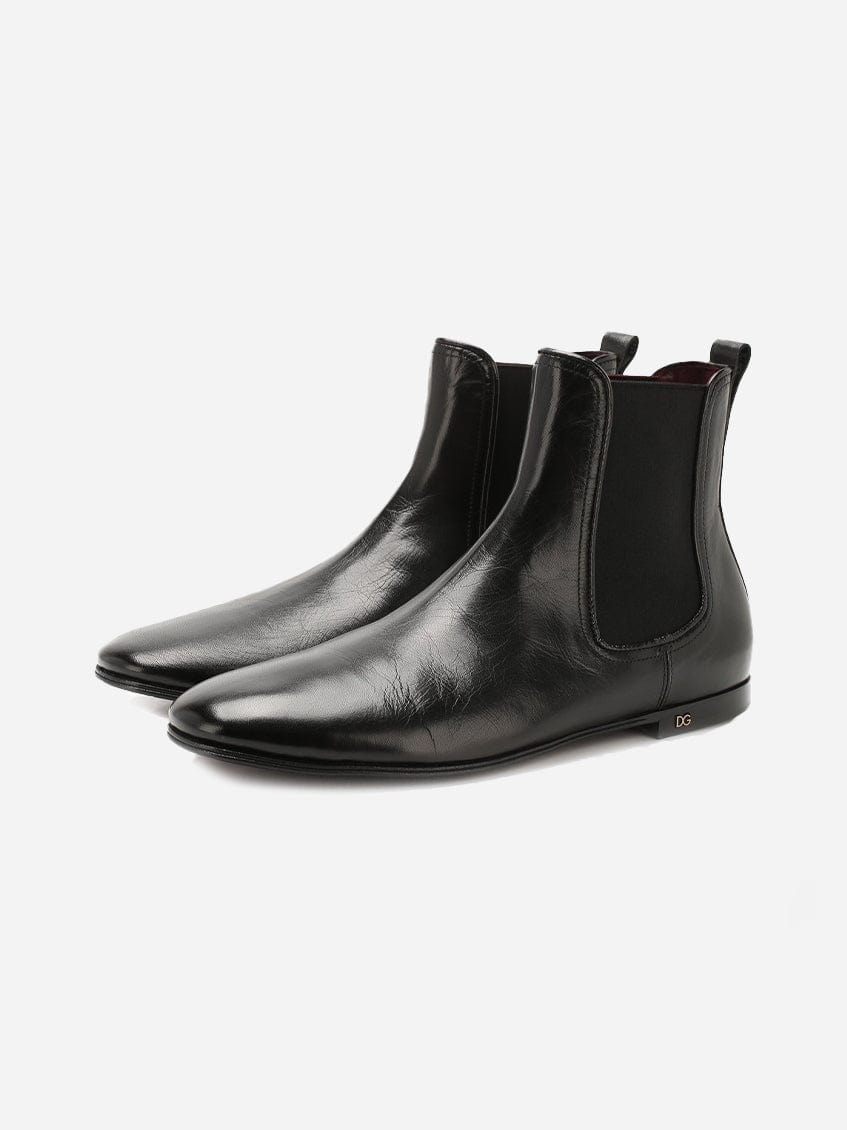 Dolce & Gabbana Chelsea Leather Ankle Boots
