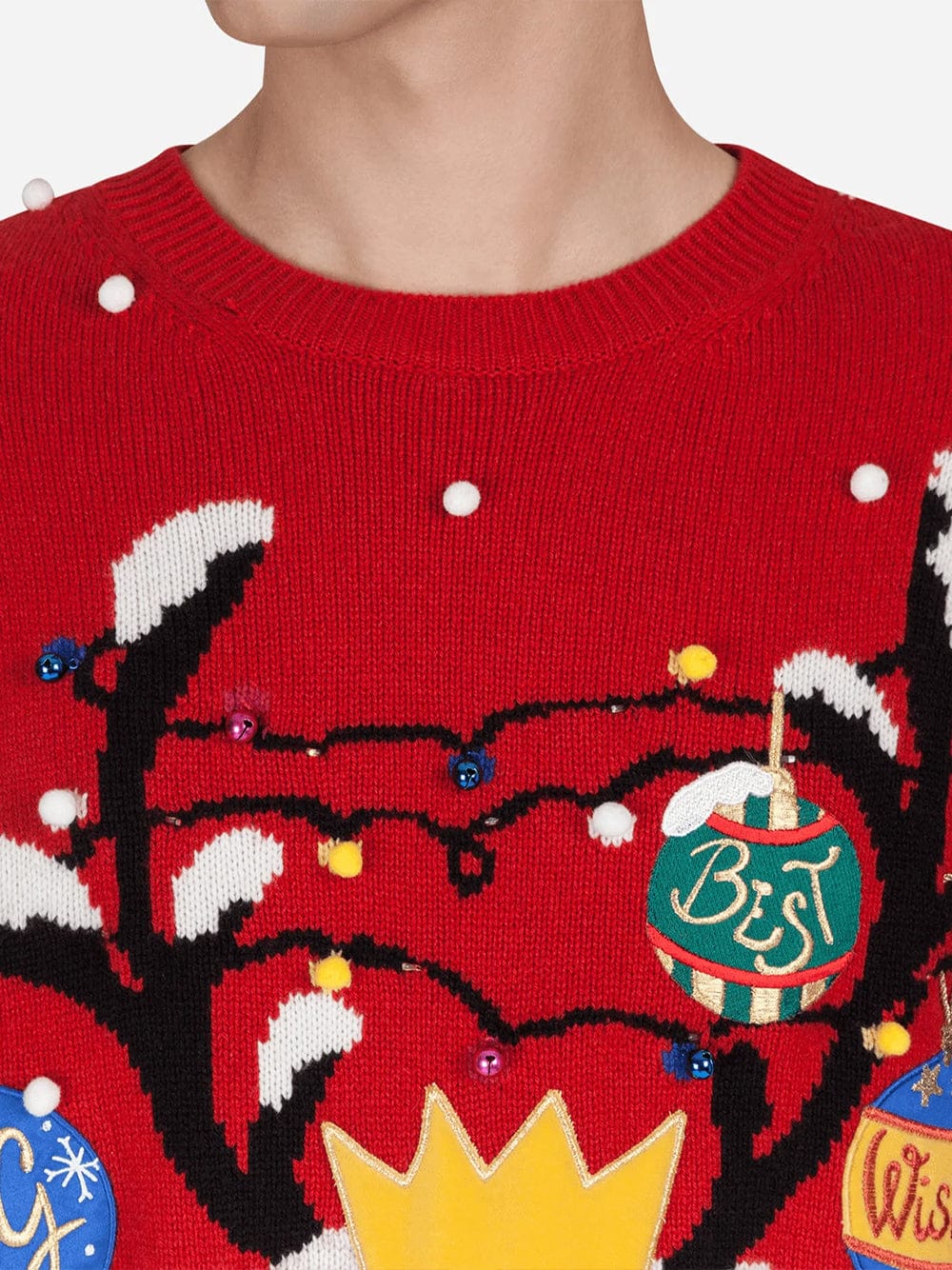 Dolce & Gabbana Christmas Motif Sweater