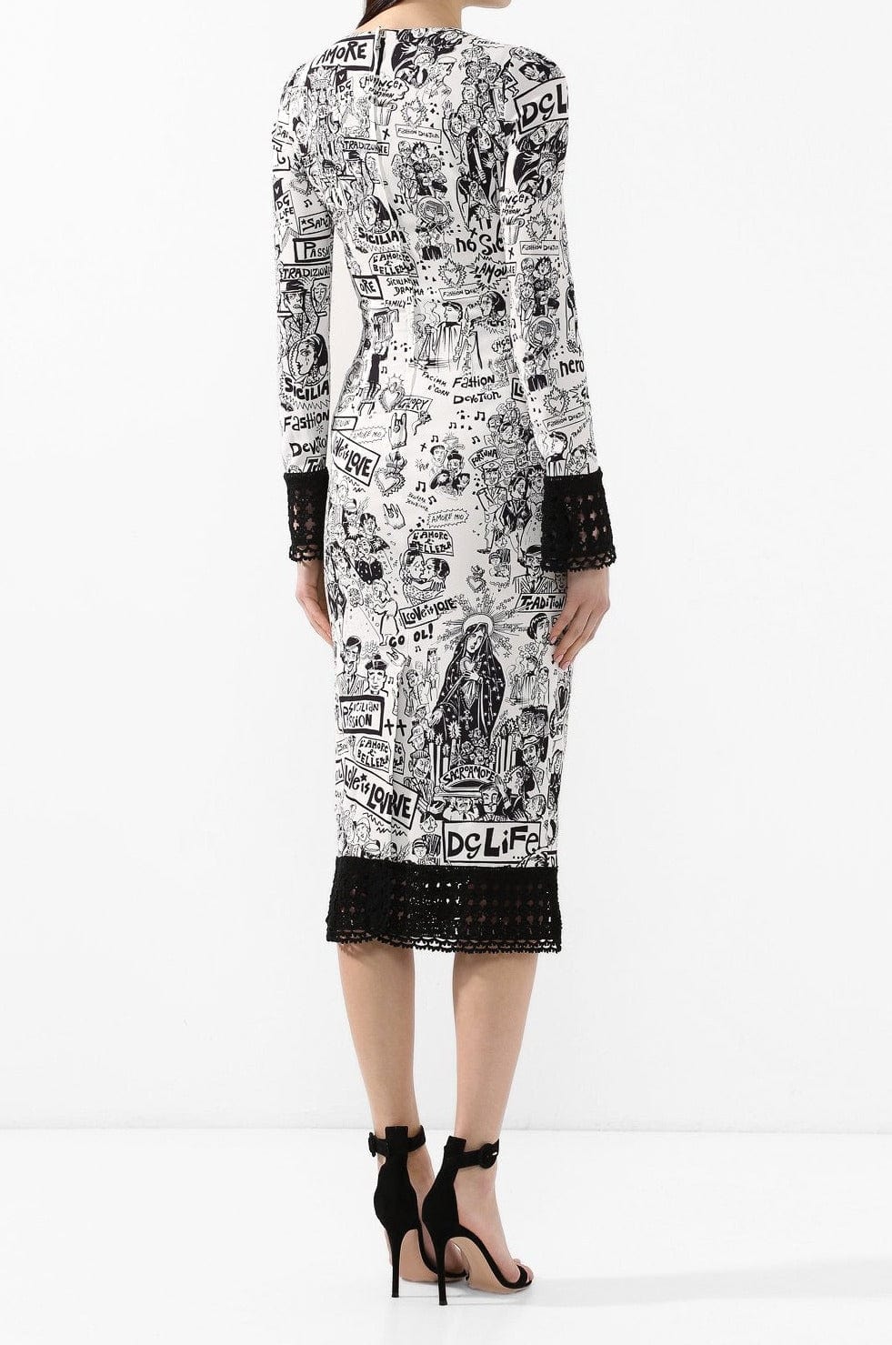 Dolce & Gabbana Comic-Book-Style Print Midi Dress