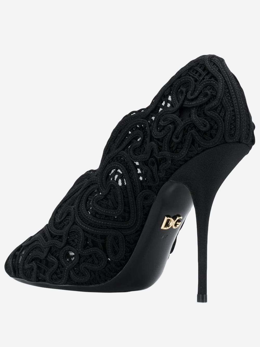 Dolce & Gabbana Cordonetto Lace Peep-Toe Pumps