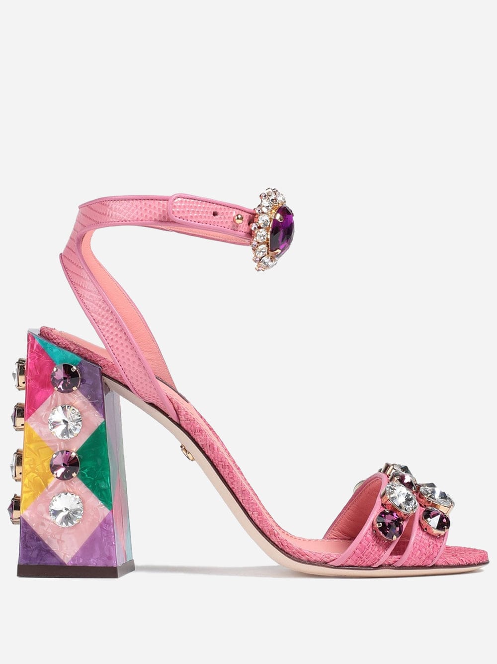 Dolce & Gabbana Crystal embellished Block Sandals