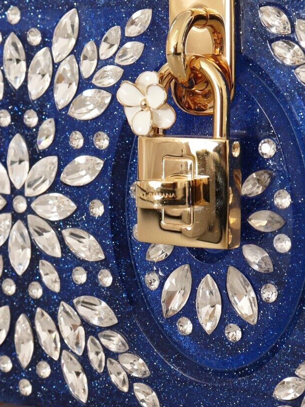 Dolce & Gabbana Crystal-Embellished Box Clutch
