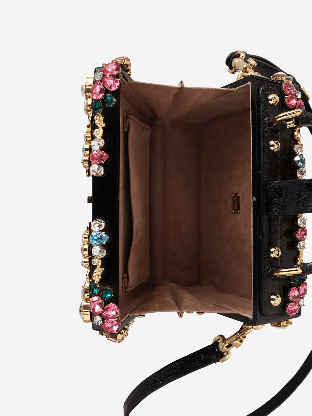 Dolce & Gabbana Crystal-Embellished Box Shoulder Bag