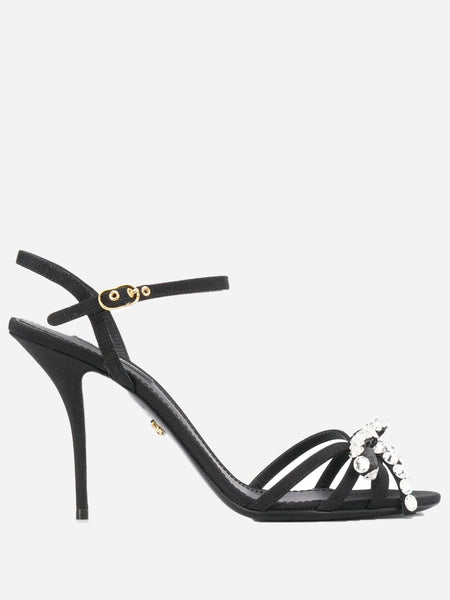 Dolce & Gabbana Gem Embellished Flat Sandals in White | Lyst