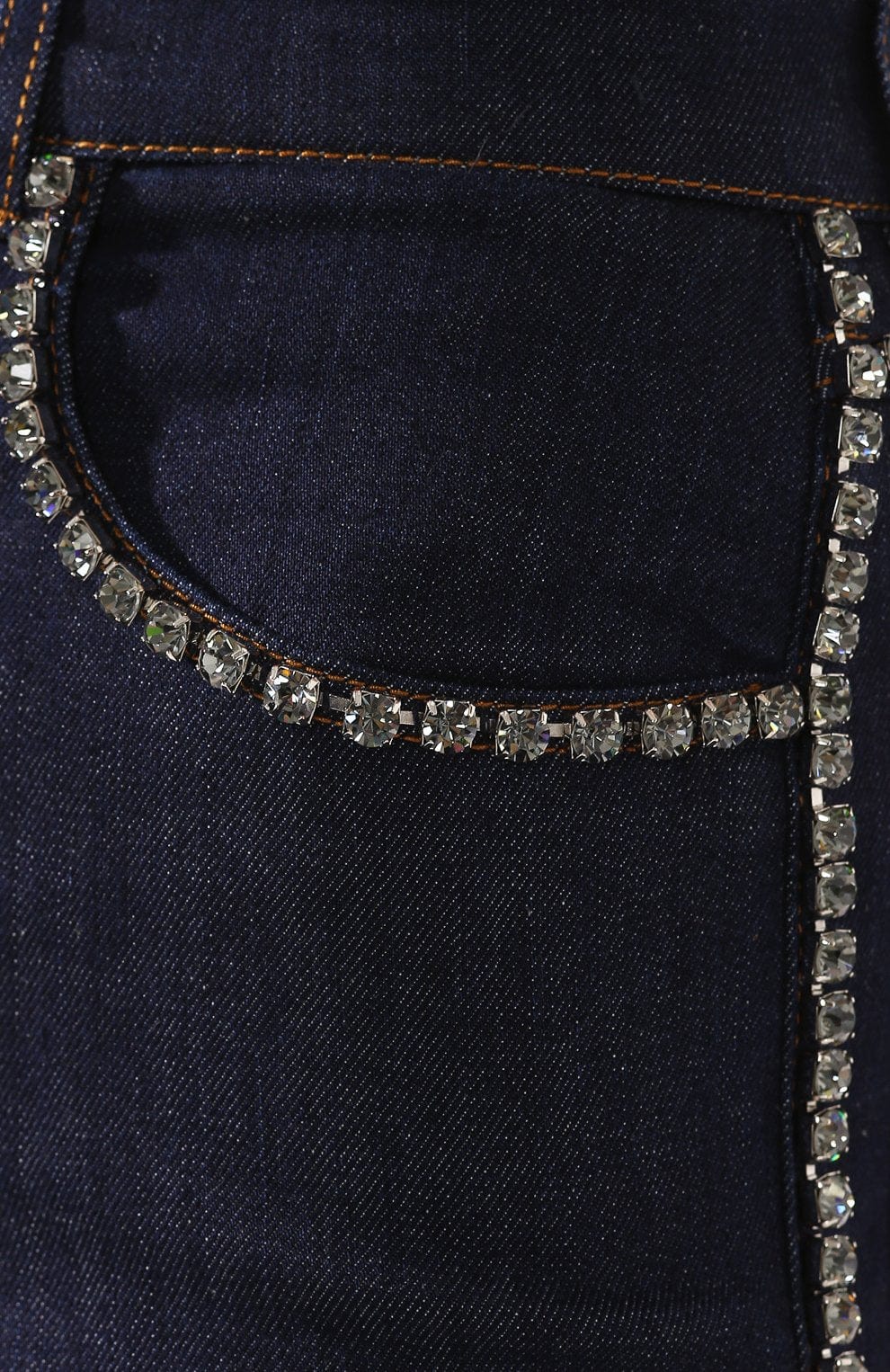 Dolce & Gabbana Crystal-Embellished Denim Shorts