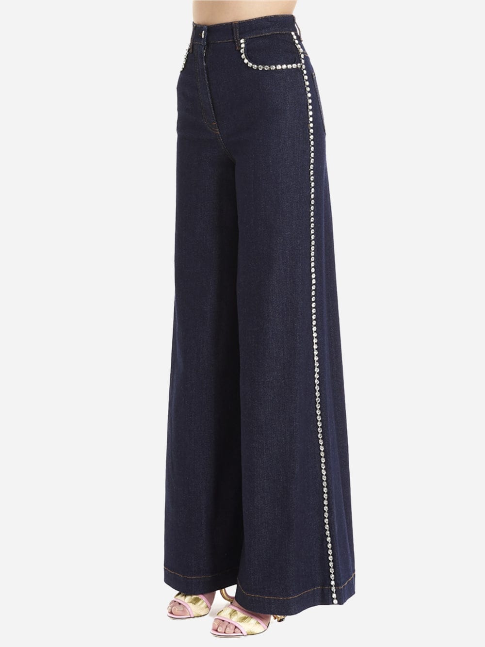 Dolce & Gabbana Crystal-Embellished Flared Jeans