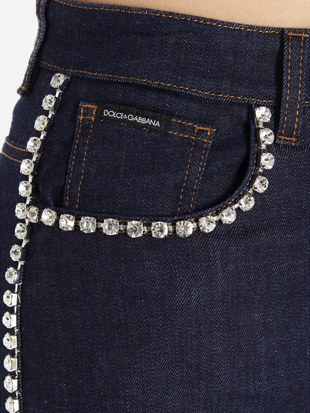 Dolce & Gabbana Crystal-Embellished Flared Jeans