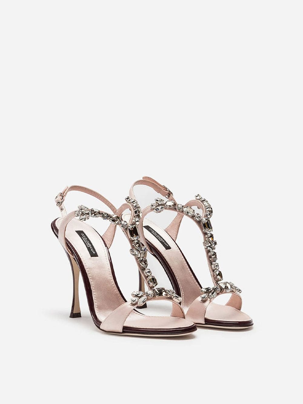 Dolce & Gabbana Crystal-Embellished Kiera T-Strap Sandals