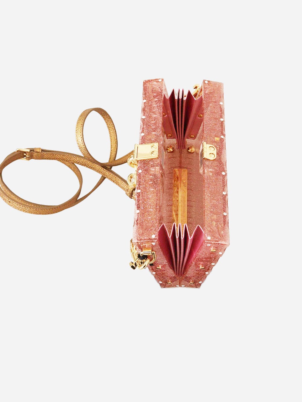 Dolce & Gabbana Crystal Embellished Plexiglass Box Clutch
