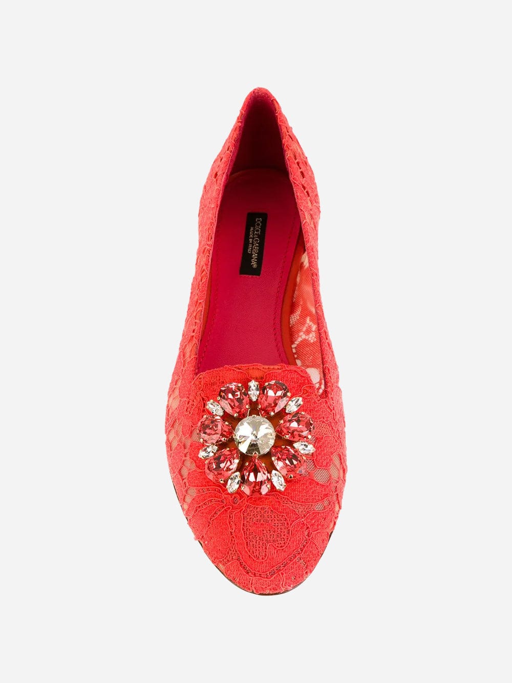 Dolce & Gabbana Crystal Embellished Vally Flats