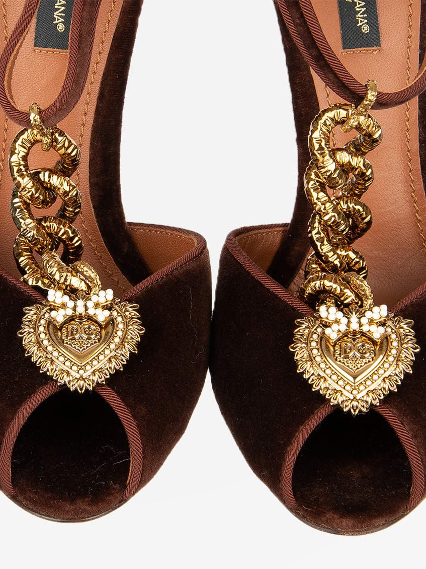 Dolce & Gabbana Devotion Pearl-Embellished Sandals