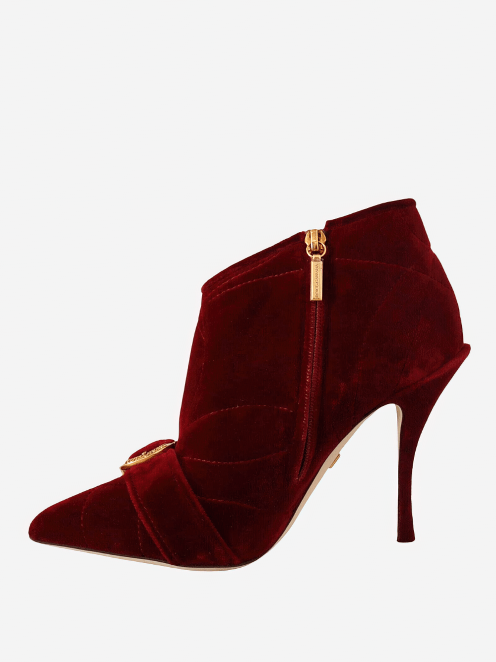 Dolce & Gabbana Devotion Velvet Ankle Boots