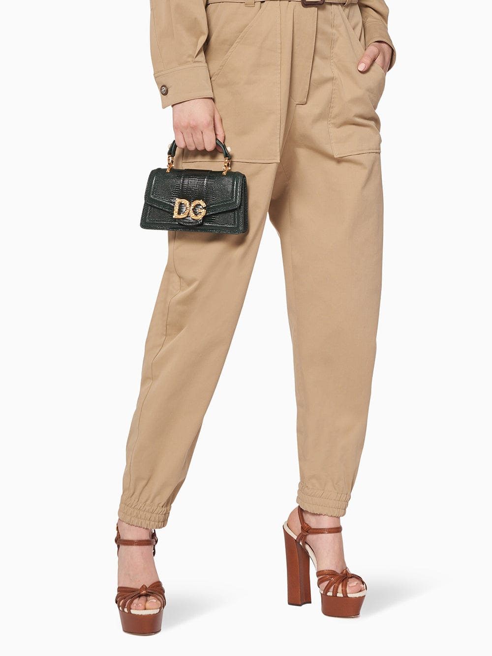 Dolce & Gabbana DG Amore Iguana Embossed Phone Bag