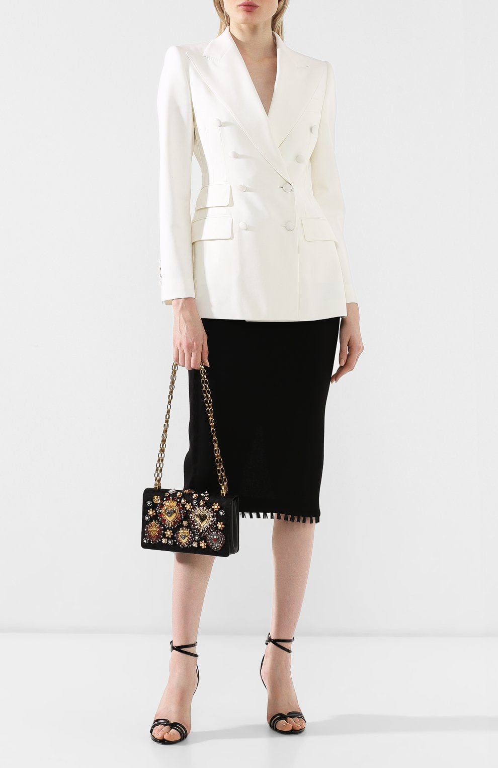 Dolce & Gabbana DG Girls Embellished Brocade Shoulder Bag