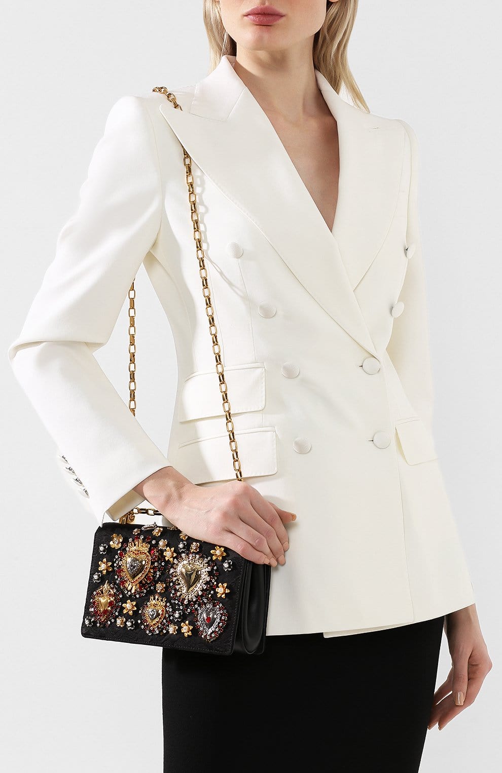Dolce & Gabbana DG Girls Embellished Brocade Shoulder Bag
