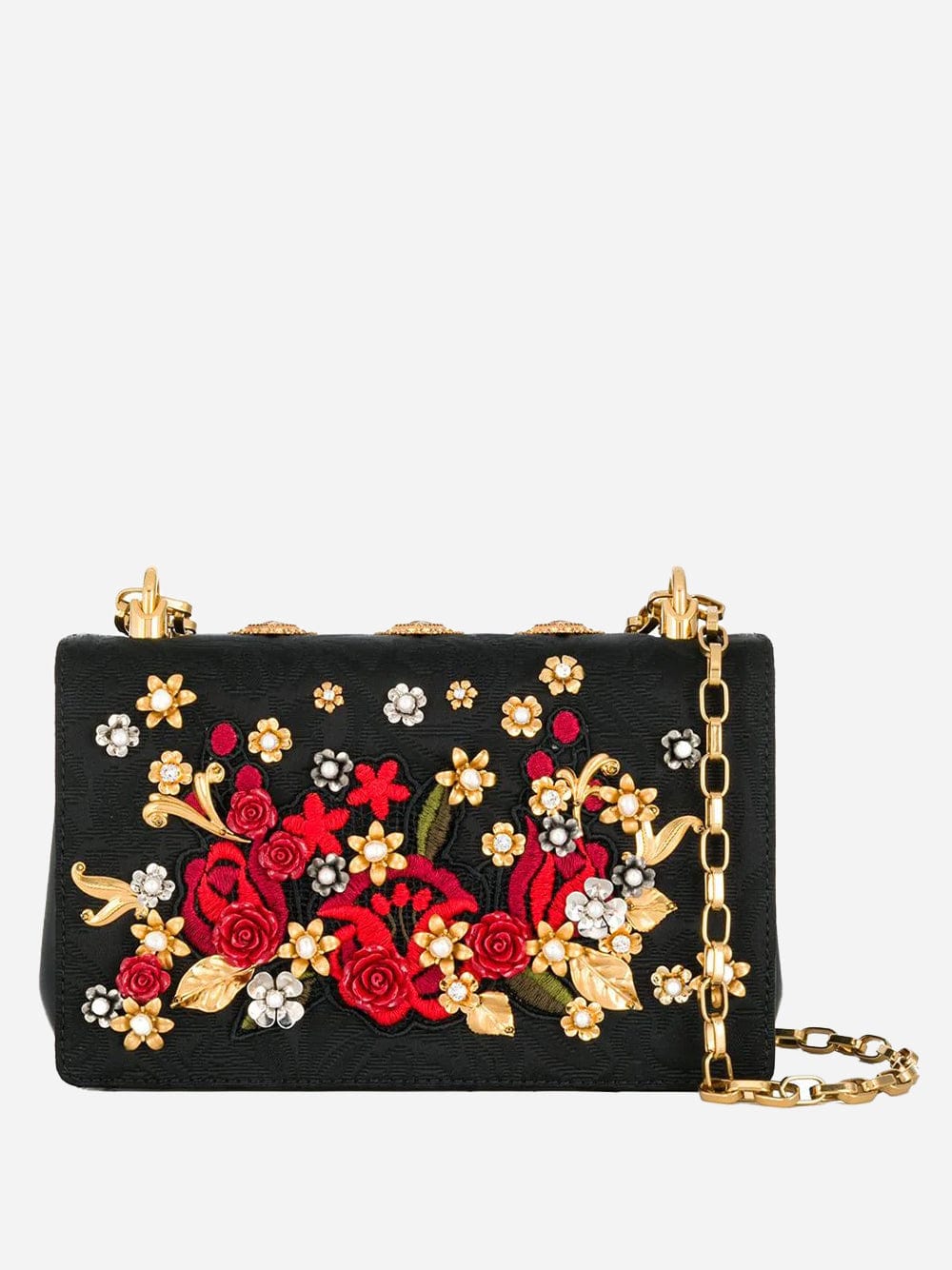 Dolce & Gabbana DG Girls Floral Embellished Shoulder Bag