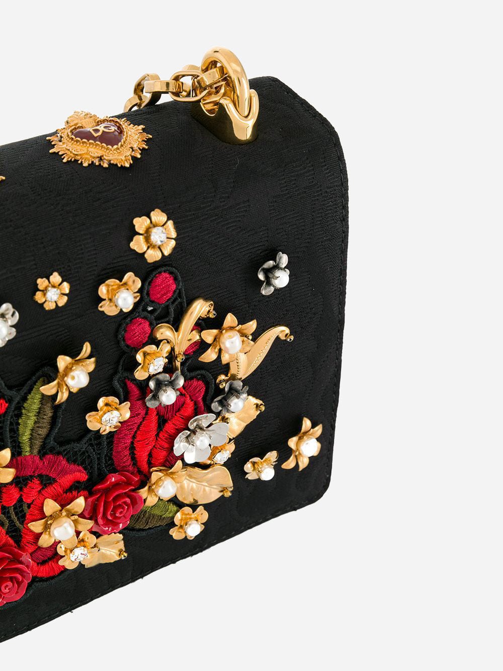 Dolce & Gabbana DG Girls Floral Embellished Shoulder Bag
