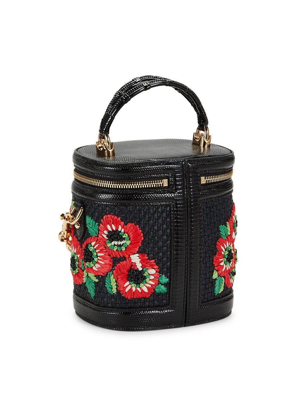 Dolce & Gabbana DG Girls Floral Raffia Bucket Bag