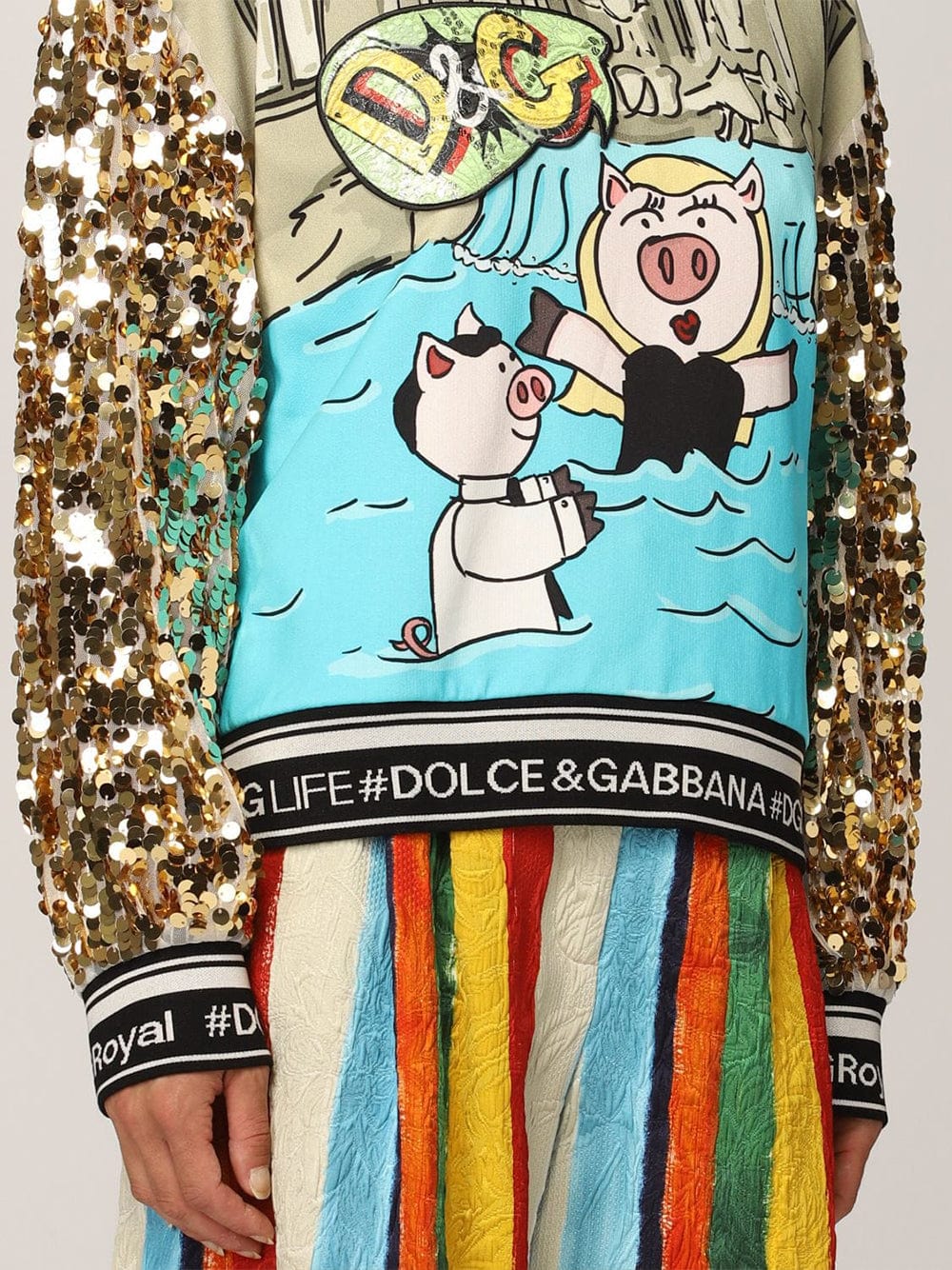Dolce & Gabbana DG Millennials Sequined Sweater