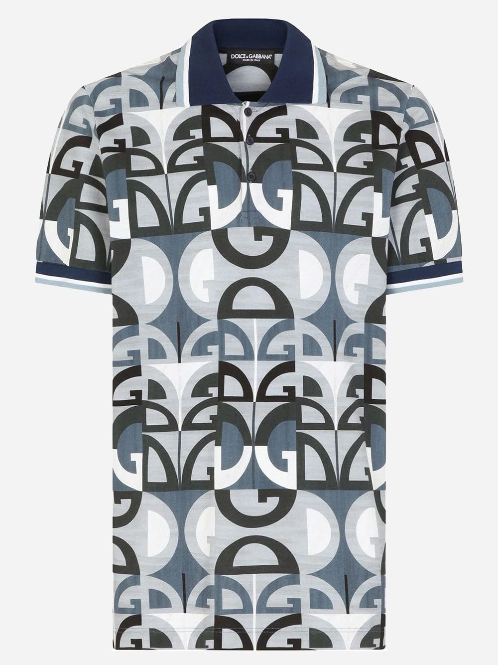 Dolce & Gabbana DG Print Piqué Polo Shirt