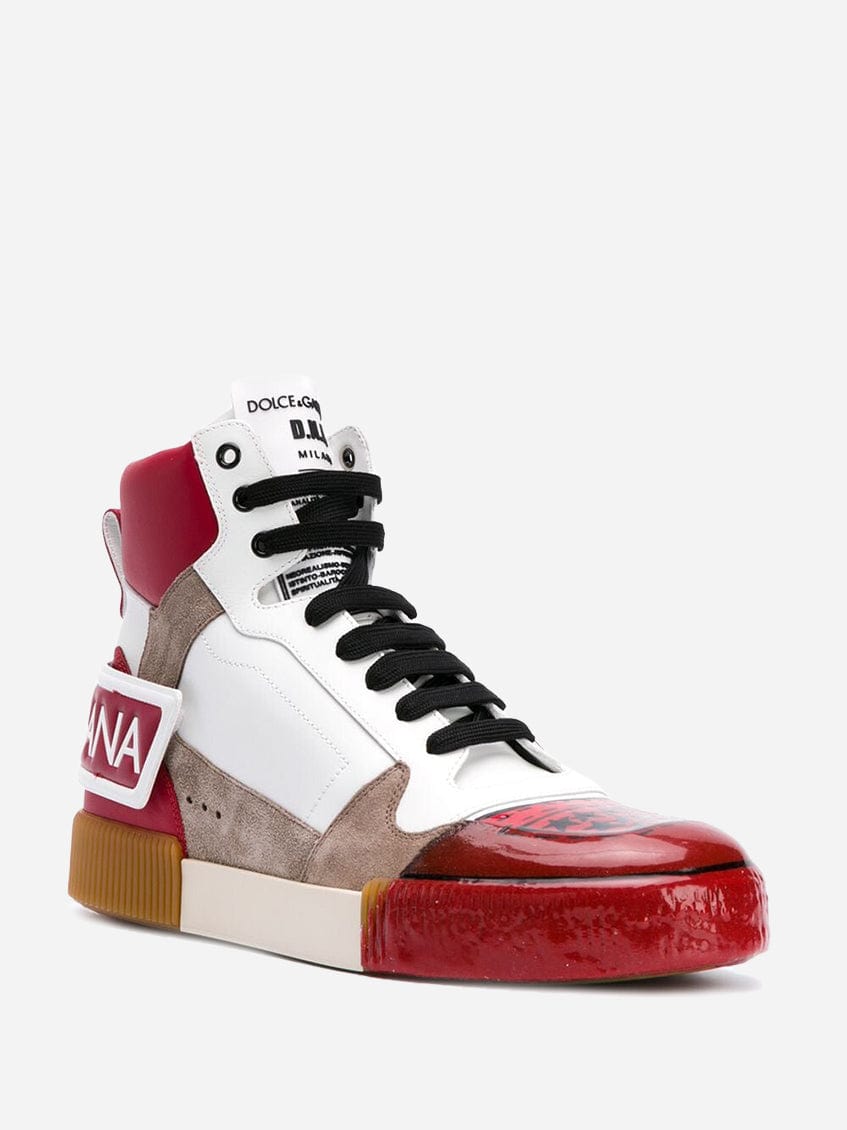 Dolce & Gabbana DNA Panelled High Top Sneakers