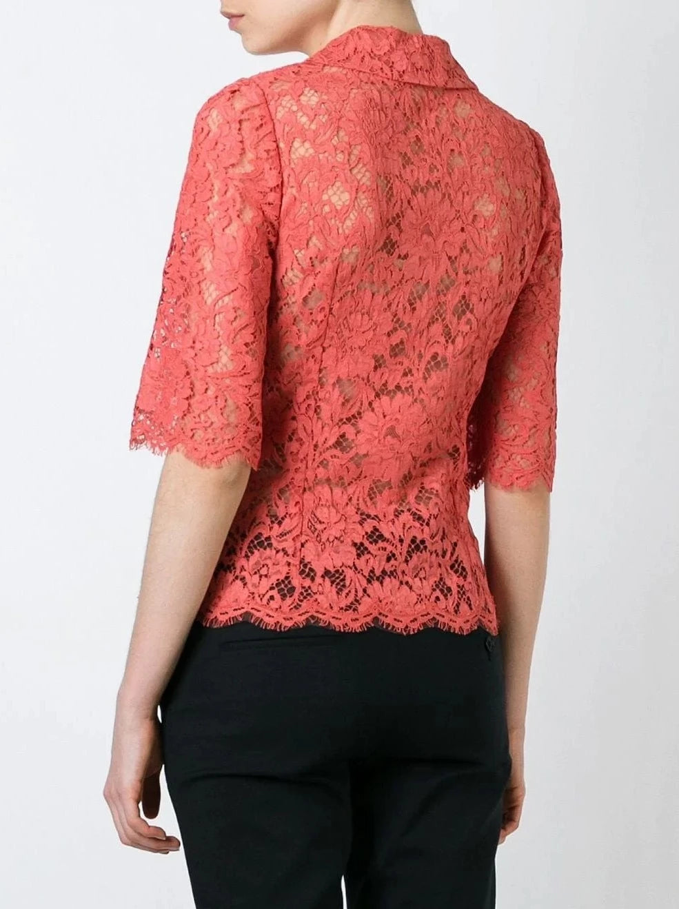 UND POWER SHOULDER LACE BLOUSE ボルドー アメリヴィンテージ 販売低