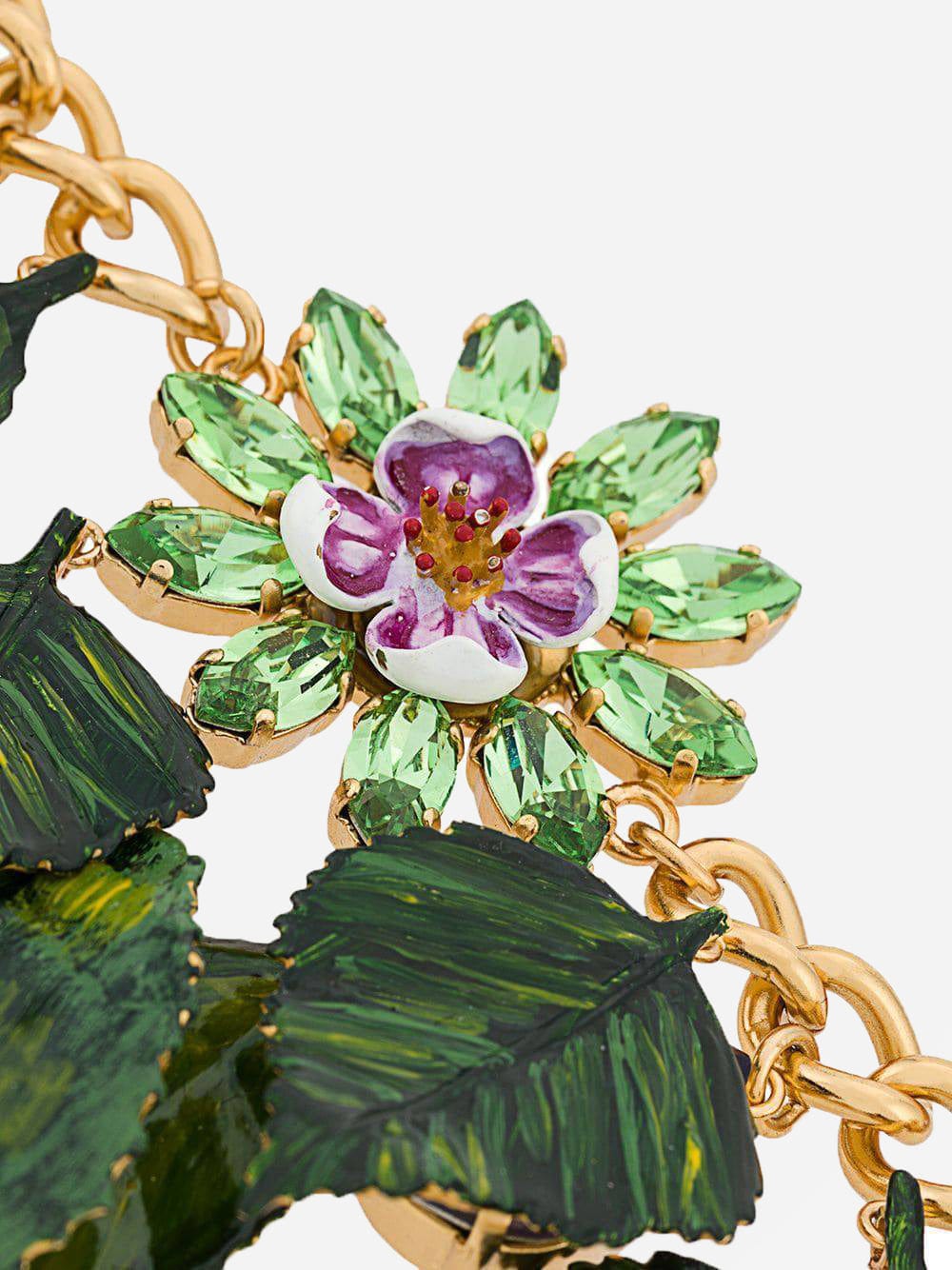 Dolce & Gabbana Embellished Leaf Necklace