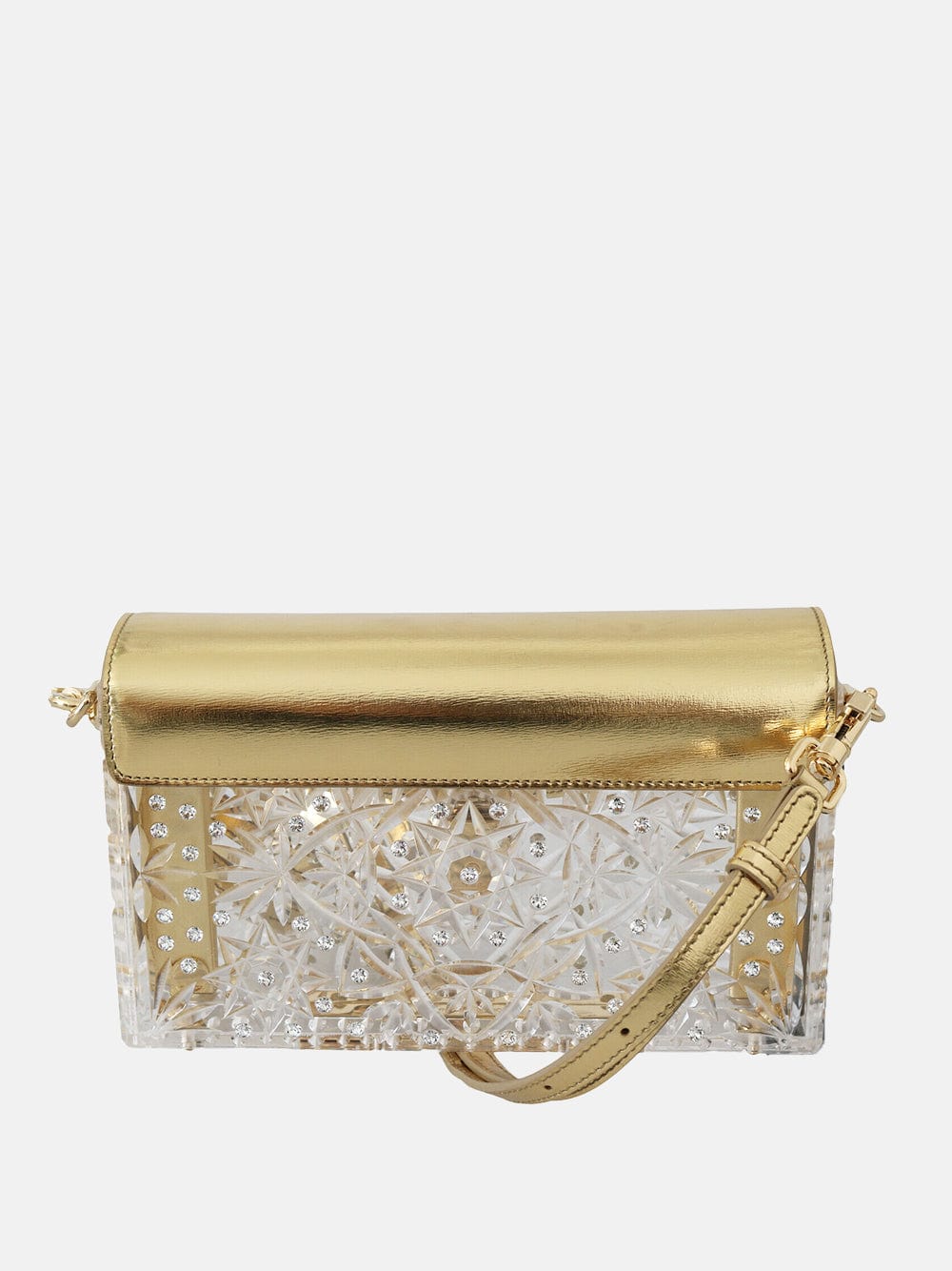 Dolce & Gabbana Embellished Plexiglass Box Clutch