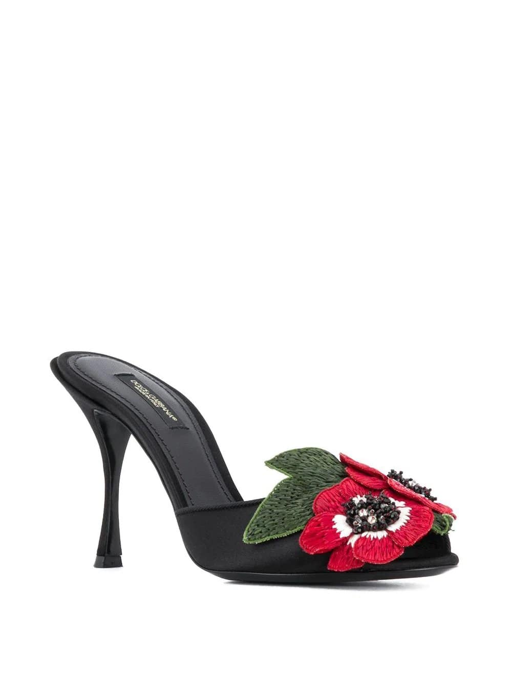 Dolce & Gabbana Embroidered-Flower Sandals