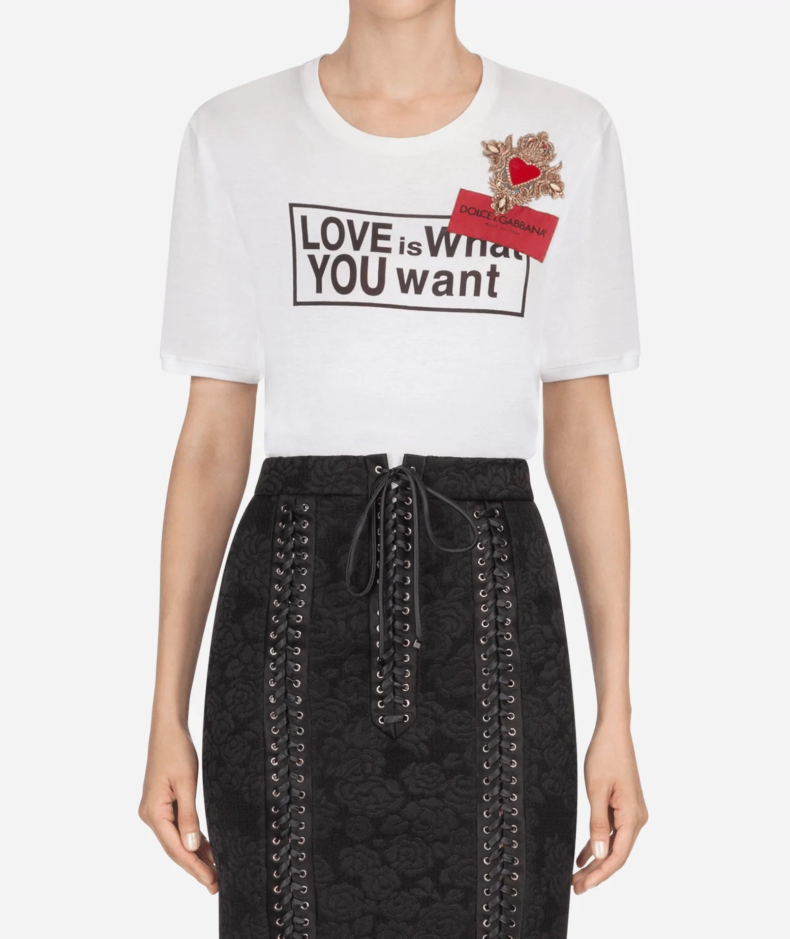 Dolce & Gabbana Embroidery Cotton T-Shirt
