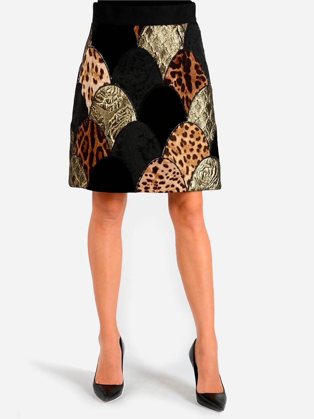 Dolce & Gabbana Embroidered Patchwork Skirt
