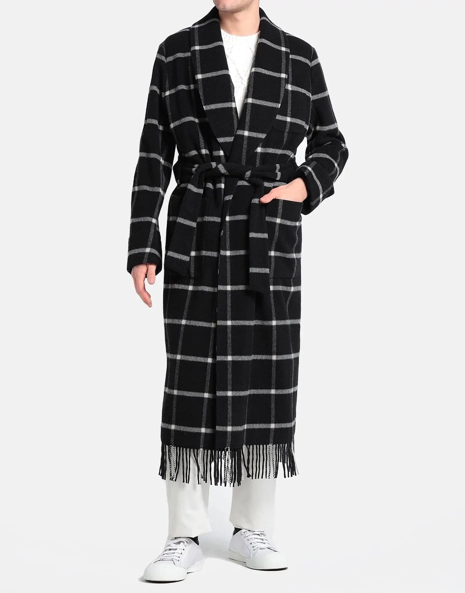 Dolce & Gabbana Flannel-Print Coat