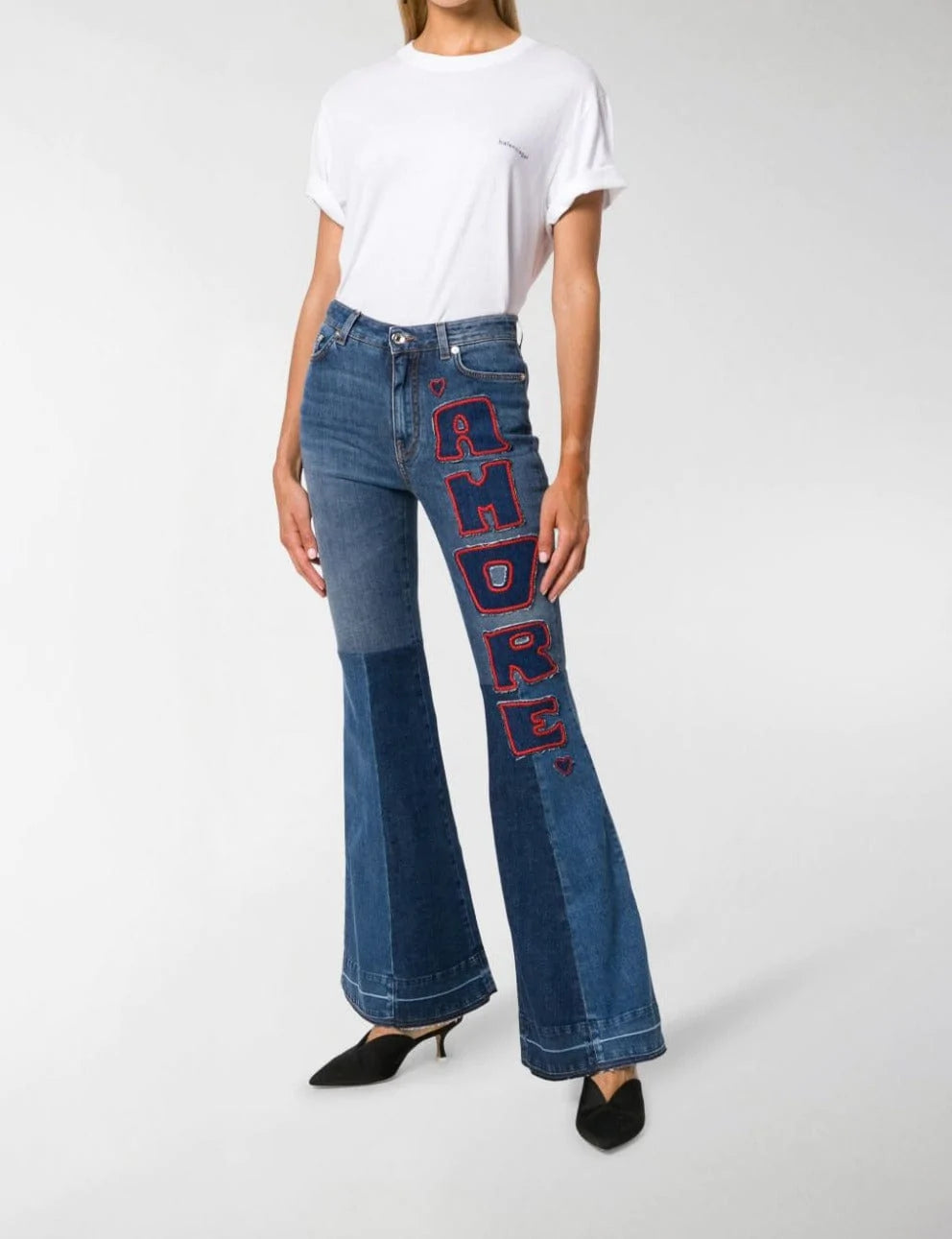 Dolce & Gabbana Flared Amore Jeans | Sendegaro US Dolce & Gabbana Flared Amore Jeans | Sendegaro US