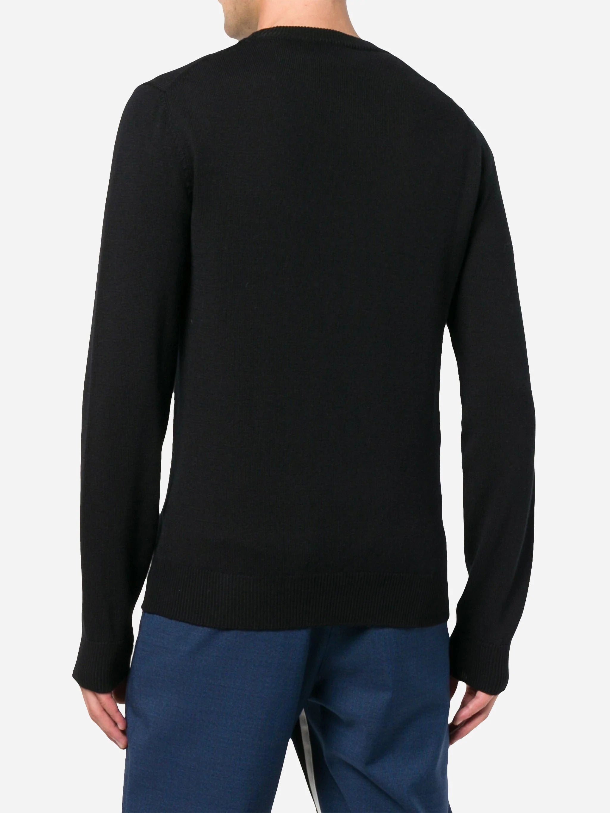 Dolce & Gabbana Flocked Logo Applique Sweater