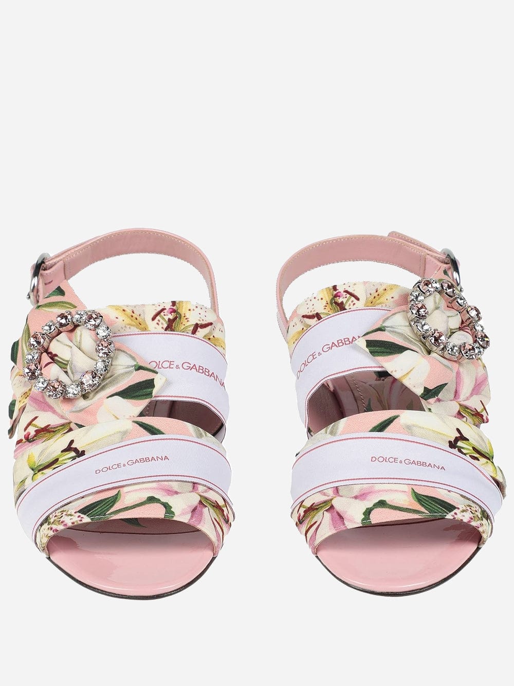 Dolce & Gabbana Floral Crystal Embellished Sandals