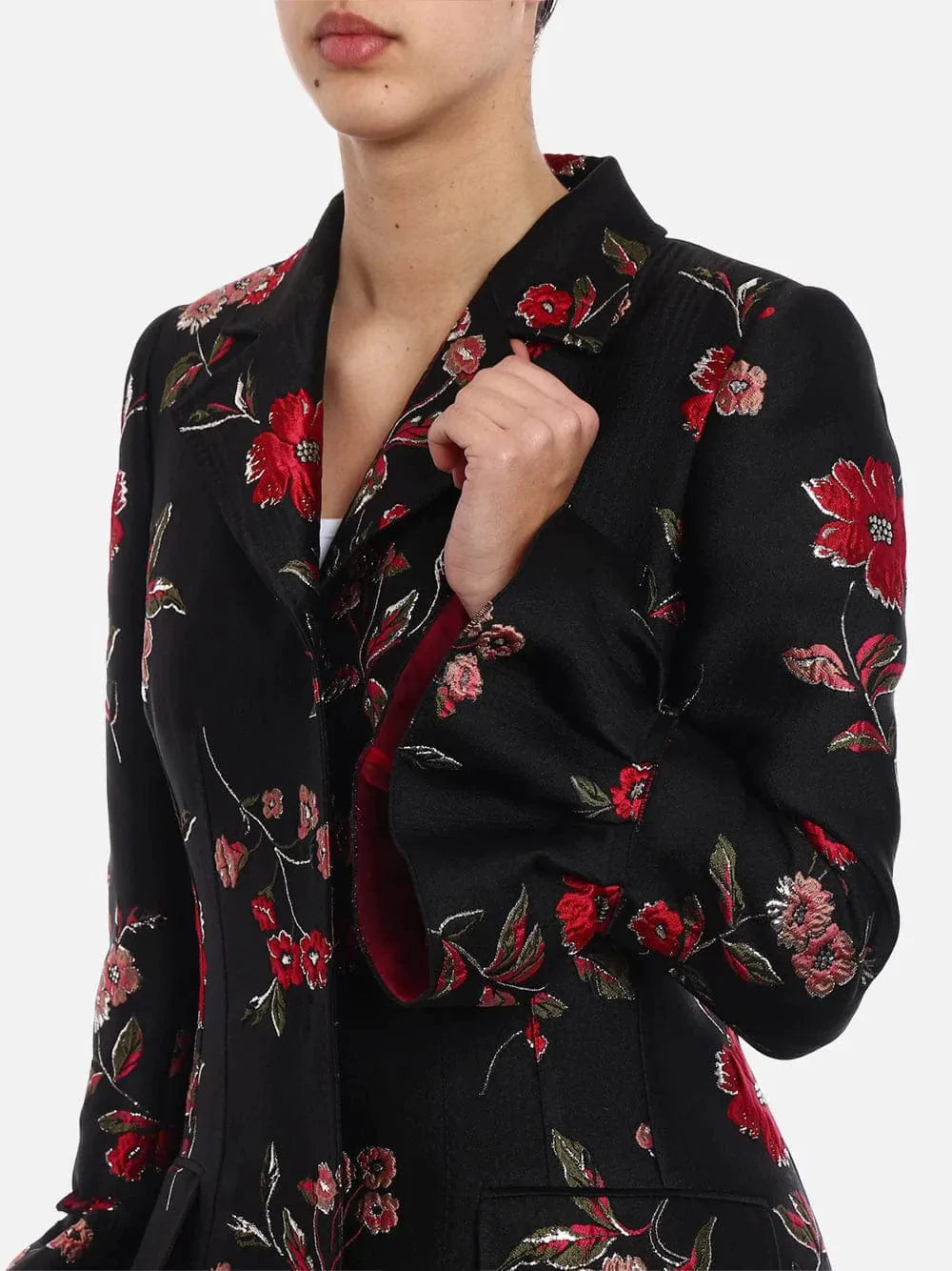 Dolce & Gabbana Floral-Jacquard Coat