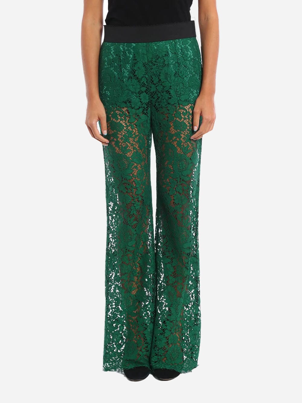 Dolce & Gabbana Floral Lace Palazzo Trousers