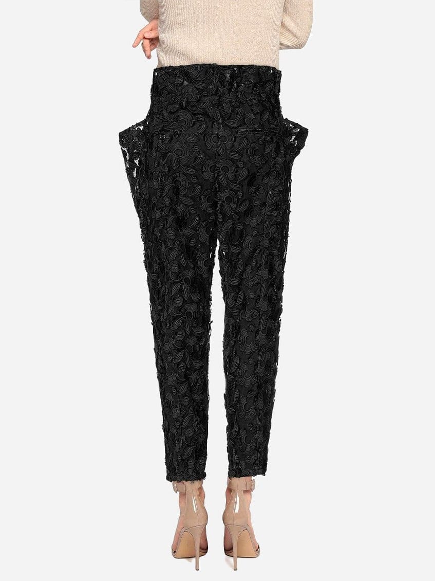 Dolce & Gabbana Floral Lace Tapered Trousers