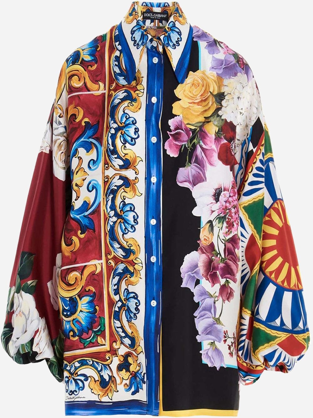 Dolce & Gabbana Floral Majolica Print Blouse